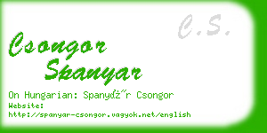 csongor spanyar business card